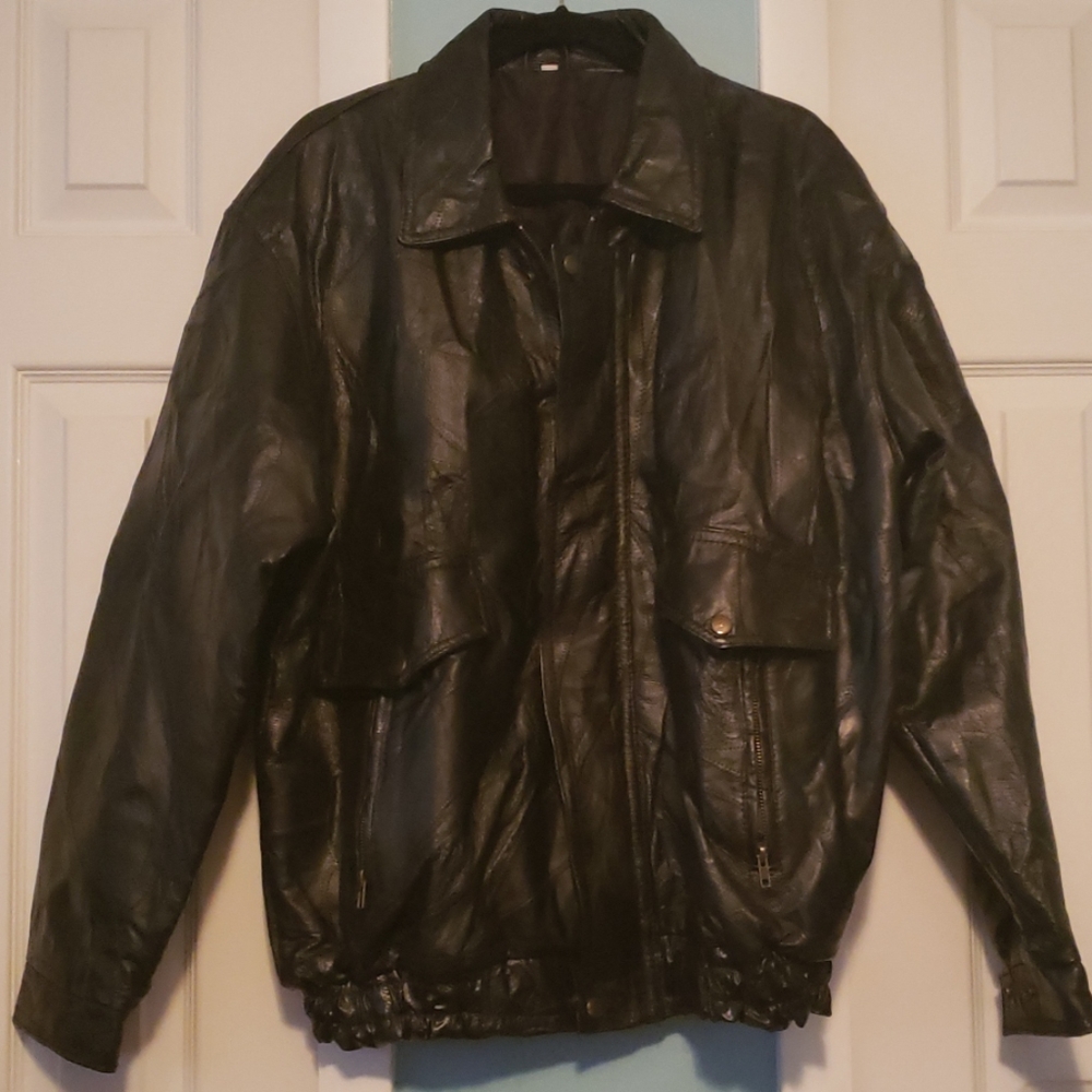 Genuine Leather Mens Coat XL